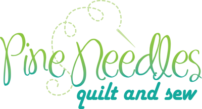 pine needles quilt sew logo